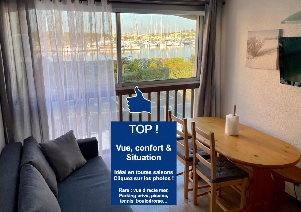 Studio Face A La Mer 4 Couchages - Gratuits Piscine Tennis Et Un Parking Prive Rare Et Tres Utile - Vue Magnifique Sur La Mer - Agreable En Toutes Saisons Ile Des Pecheurs - La Brigantine - Emplacement Et Vue Rares Au Cap D'Agde Zewnętrze zdjęcie